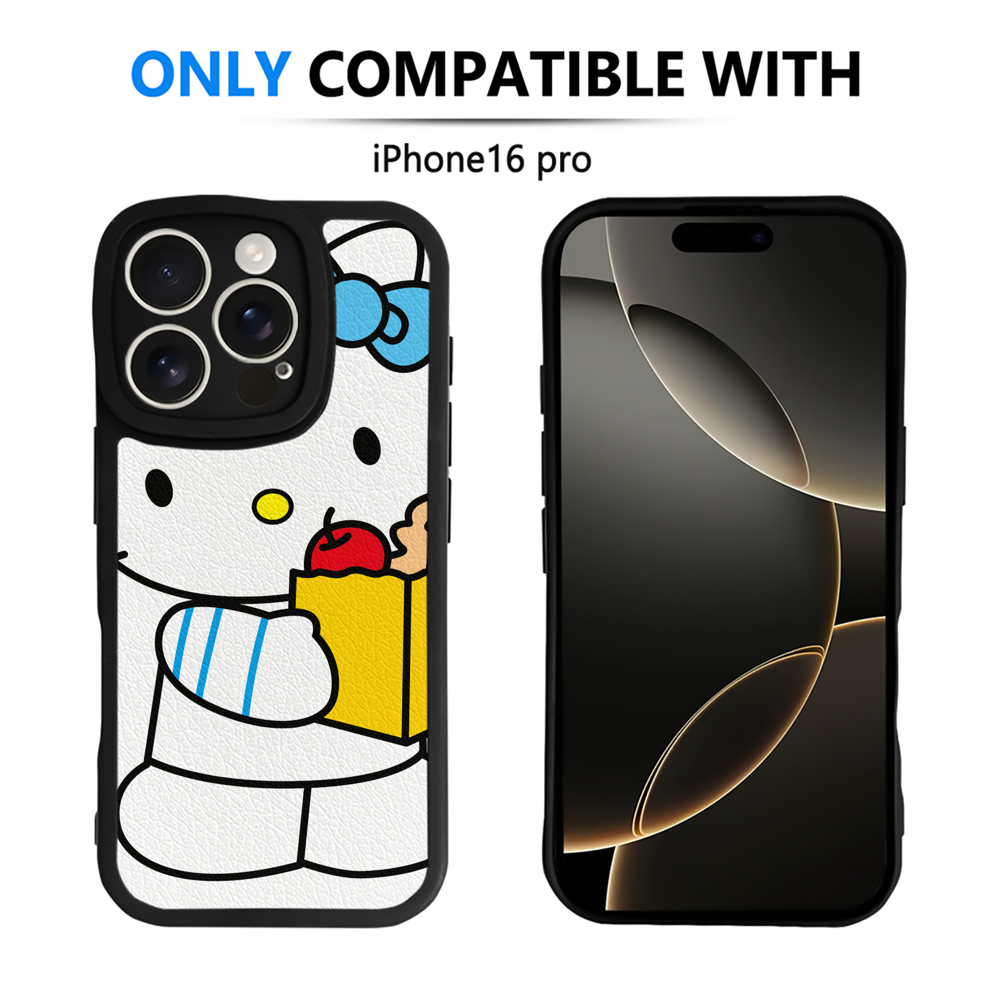 （画像用） Hello Kitty ハローキティ 【iPhone 16シリーズ対応】シリコンスマホケース（レザー調） 材質：シリコン